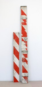 Jeff Feld; Stop and frisk; 2013; Altered wooden barrier 